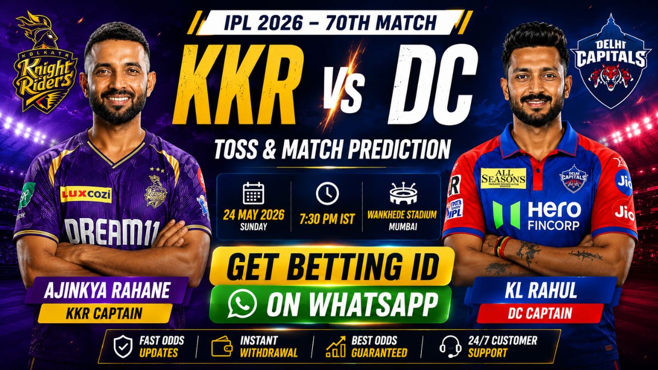 Read more about the article KKR vs DC Today Toss Prediction & Match Prediction (100% Sure), Pitch Report, Captain Analysis: Who Will Win Today’s 70th IPL 2026 Match?